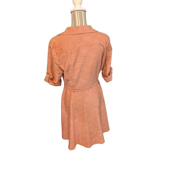 Sharagano Collared Short Tie Waist Dress Size 14 - Picture 3 of 8